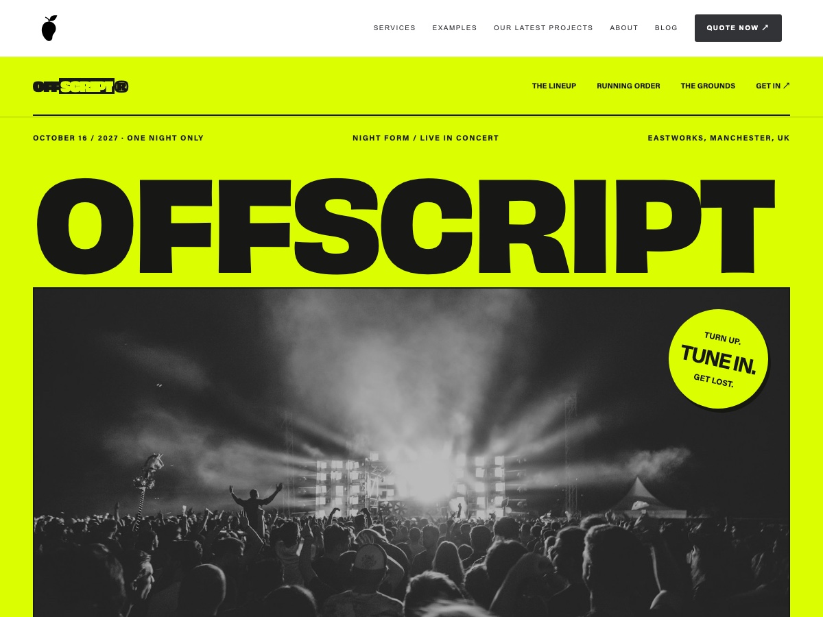 OFFSCRIPT website design preview