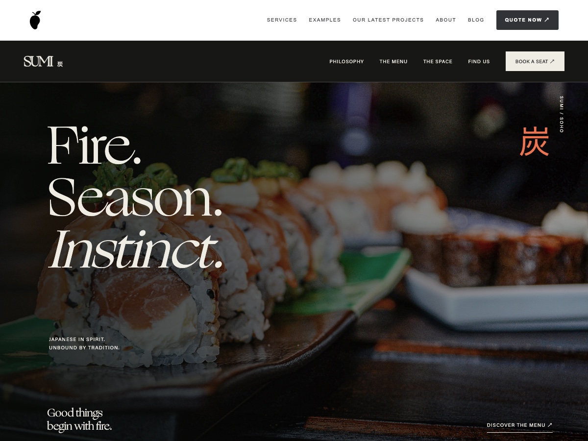 SUMI website design preview