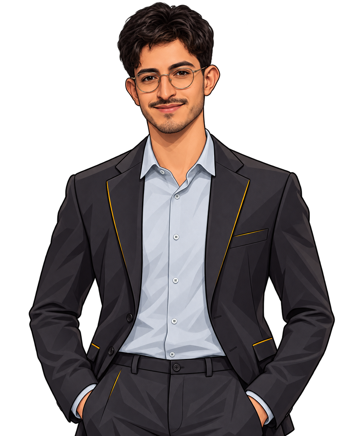 Idan Shichor, illustrated portrait